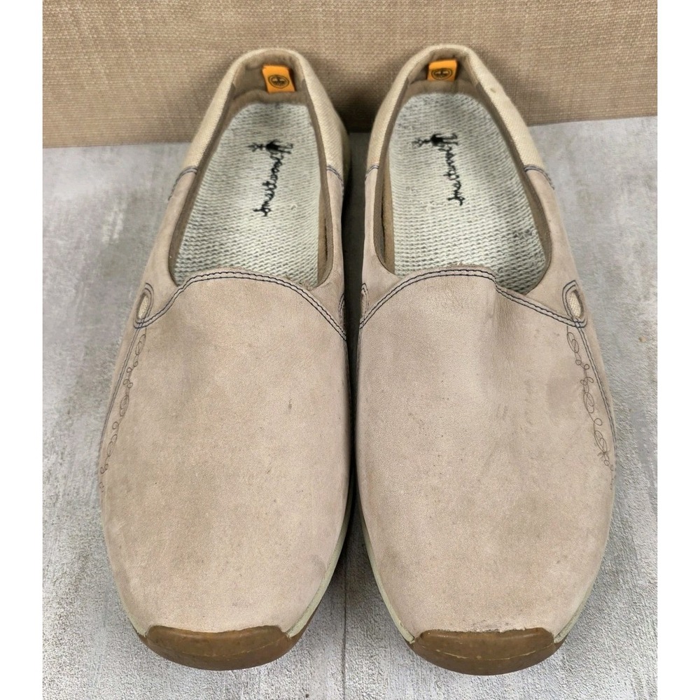 Timberland Leather Suede Casual Shoes Women's 11M Tan Smartwool Mules Slip On